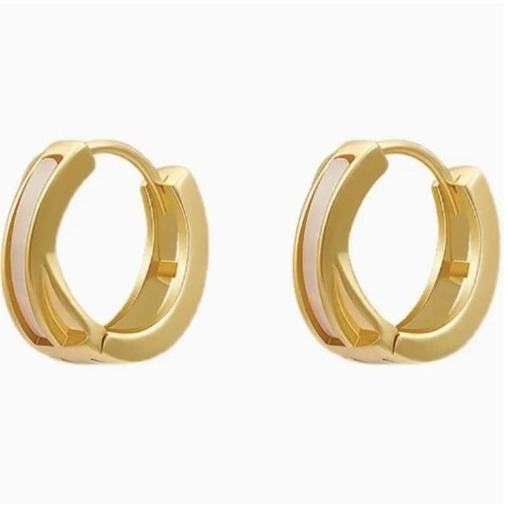 18k Gold Plated Huggie Earrings